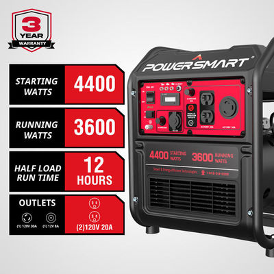 Elektrik Hava İçi Çöpü LED Işık Ev InvertorB Taşınabilir Usa Powersmart 4400w Kamp için Gaz Jeneratörü