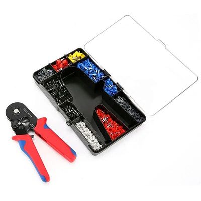 Konforlu çok yönlü Mini Kablo Ferrule Tubular Terminal Crimping Plier Kit 1200pcs Ev Elektrikli İzole