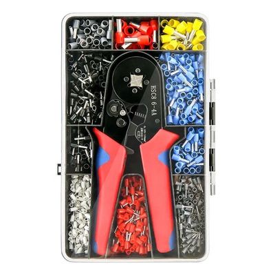 Konforlu çok yönlü Mini Kablo Ferrule Tubular Terminal Crimping Plier Kit 1200pcs Ev Elektrikli İzole
