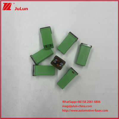 40A Yeşil JCASE 0495040 Otomotiv Otomobil Deniz RV Blade Fuses PEC 32VDC'de Belirtilmiş
