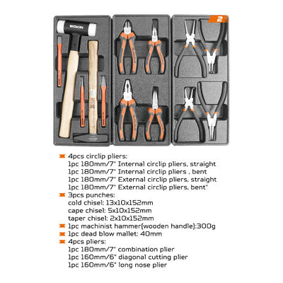 Çeşitli Ekipmanlar Sandık Araç Set Donanım 163pcs Araçlar