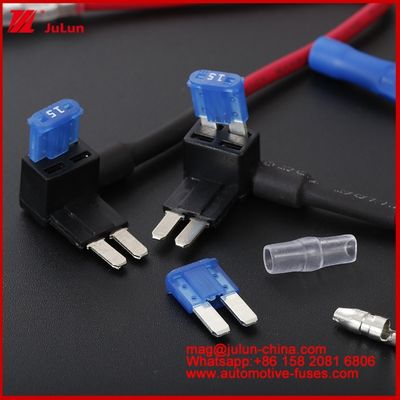 12V MİNİ KÜÇÜK ORTA Boy Araba Sigorta Tutucu Ekle-Devre TAP Adaptörü Micro2/M2 Araba Ekle Devre Sigorta Tap Adaptörü 16AWG 17-18cm Sigorta Tapları Tutucu Sigorta Bileşenleri Otomotiv İçin