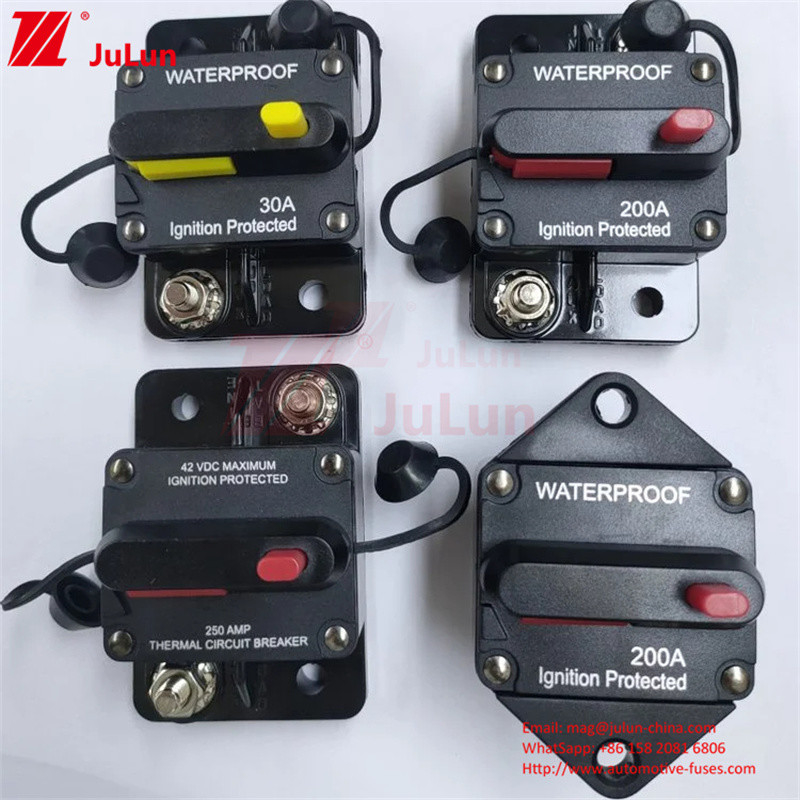 300A RV devre kesici 48V Motor sigorta Inverter Deniz Aşırı yük koruyucusu Yeniden ayarlama devre kesici