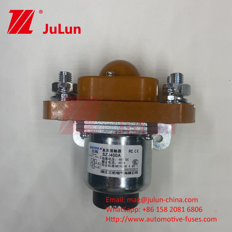 DC 12-80V Değiştirici Büyük Akım Enerji Kapatma vida montu 200A 1P Bobin nominal voltaj: DC12 ~ 80V