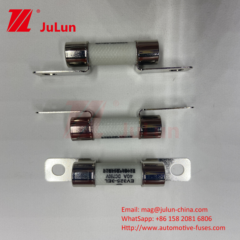 Seramik Tube15A 40A 50A EV FUSE 750VDC EV32510A-50A 750VDC Seramik Bolt Montaj Otomobil Sigortaları