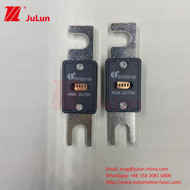 Otomotiv EV sigortaları 80-500A akım dereceleri ile - ISO8820-5 ve GB/T31465.5-2015 standartlarına uygun