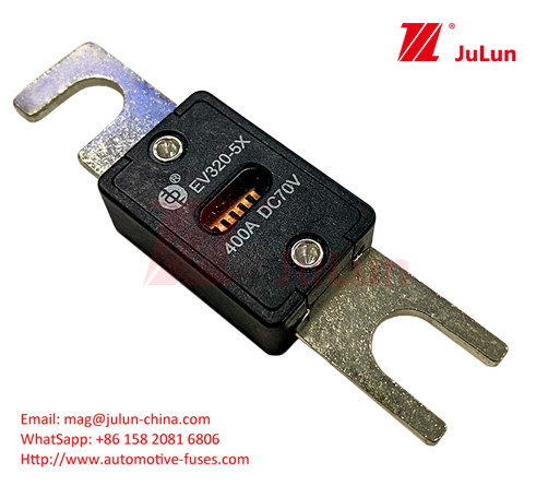 EV320-5C-225A-N 70VDC Özel Logo Otomotiv Blade Fuses Screw Plug In M6 M8 Bakır 80A-500A