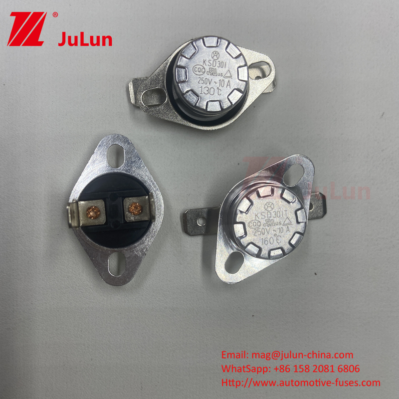 KSD301 / KSD302 Termostat Normalde Kapalı Atlama Değiştiricisi Rüzgar Isıtıcıları Bimetal Snap Action Termostat KSD301 Bimetal Therma