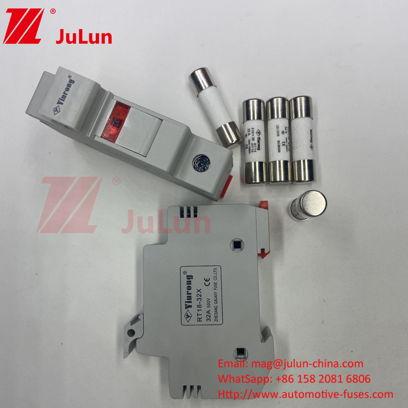 1000VDC 30kA Seramik Güneş PV Füzesi 10*38 DC Güneş Enerjisi PV Güneş Füzesi Üssü Ve 1000V Füzesi 15A 20A 25A 30A 32A