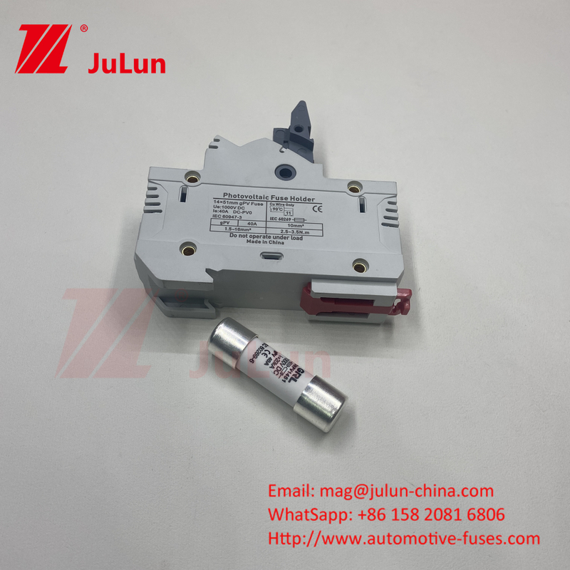 Güneş Fotovoltaik Değiştiricisi PV Sigortacı Seramik Vücutlu DIN Mount Dc Sigortacı 250a 10x85 1500Vdc PV Sigortacı Sahibi 15