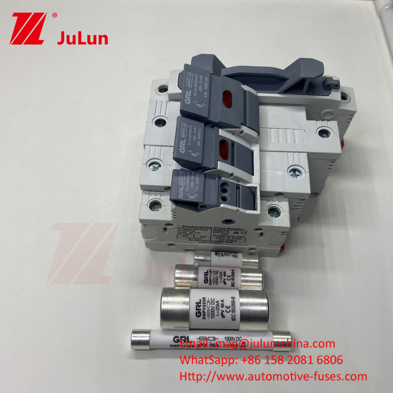 10*38mm gPV 1000VDC 32A FUSE Din Kolay ve Güvenli Kurulum için Kılavuz Sigorta Sahibi