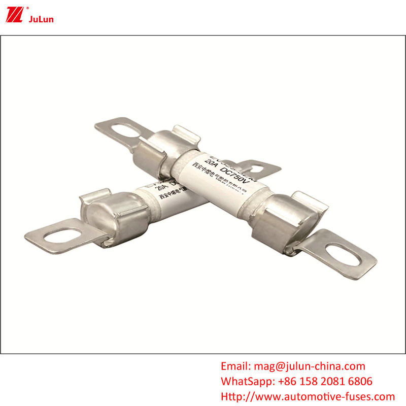 Elektrikli araçlar için 750V DC 10A-50A Bolt vida tipi sigorta