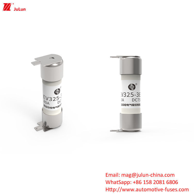 SINOFUSE Orta EV sigorta düz başlı 325V 10A-50A Elektrikli Araç Tüp Bolt vida bağlantısı