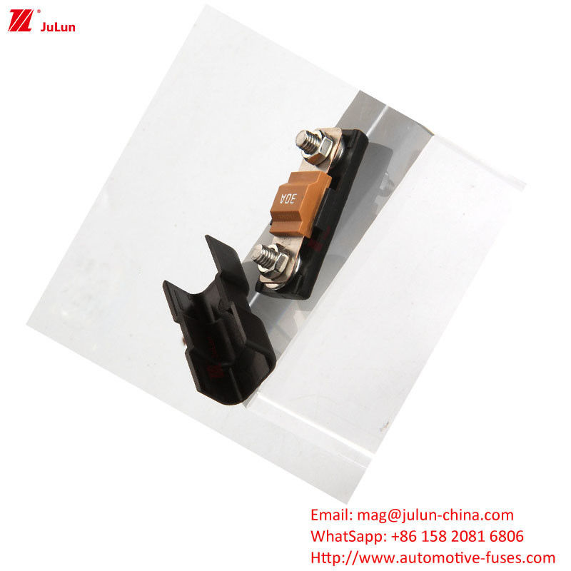 32V Otomobil Sigorta Sahibi 30A-500A Bolt/Bolt Belirlenmiş Ampere 2 Kutuplu Sigorta Bloku ile