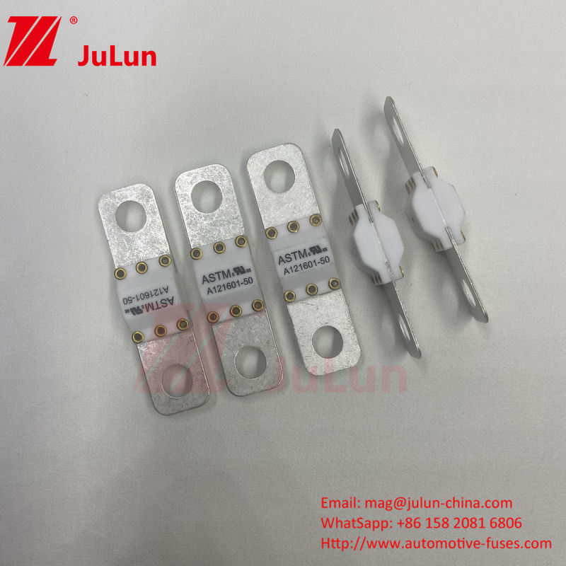 ASTM A121601-80A 125VDC EV Hızlı Şarj Aracı / Elektrikli Araç Hızlı Şarj Orta Füzyonlu Bolt vida terminal sigortası