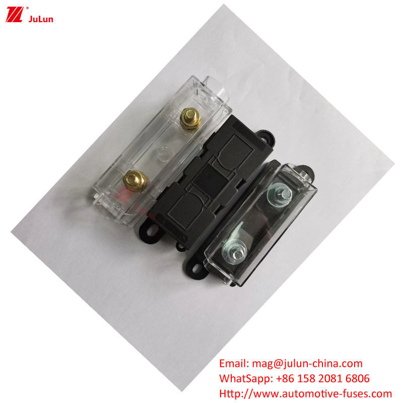 32V DIN Track Sigorta Sahibi 30A-500A EU UL Standart Bakır Temas Plastik Kontu Bolt Sigorta Sahibi