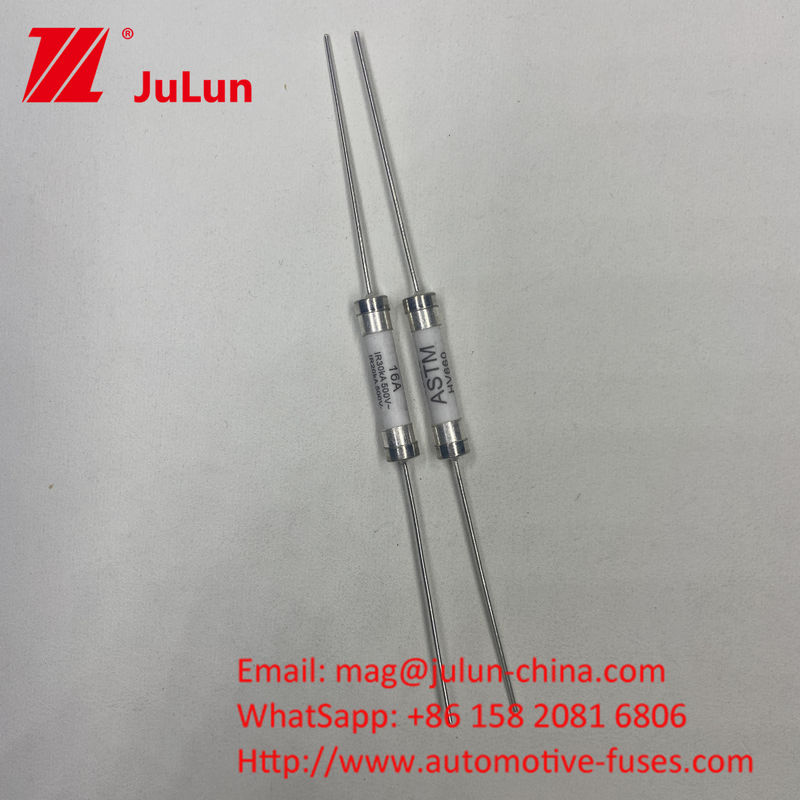 HV660 ASTM 16A 500VDC 30KA Seramik Otomobil Sigortaları Eksi Kurşun Montaj Yöntemi 6*32mm