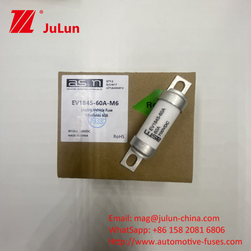 5A 700VDC EV1845 10kA Kırma Kapasitesi Elektrikli Araçlar için Düzgün Dönüşümlü Sigorta