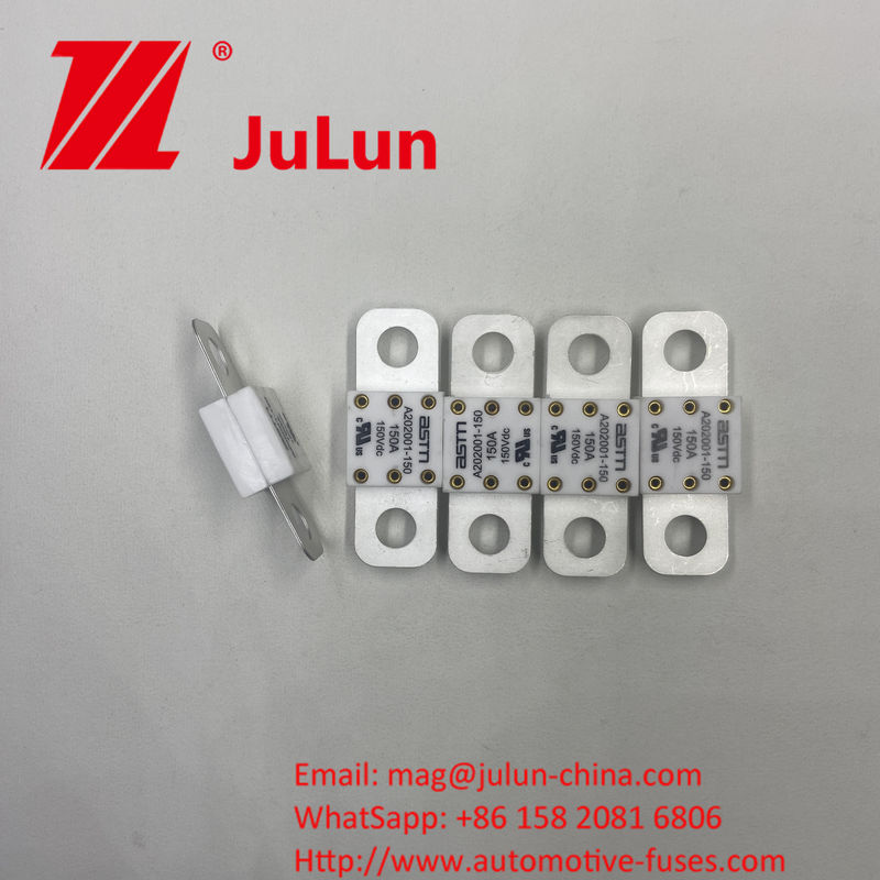 A202001-300A Elektrik akımı 100A 150A 200A 250A 300A 350A 400A 500A ve delik mesafesi 39mm ile 150VDC seramik otomobil sigortaları