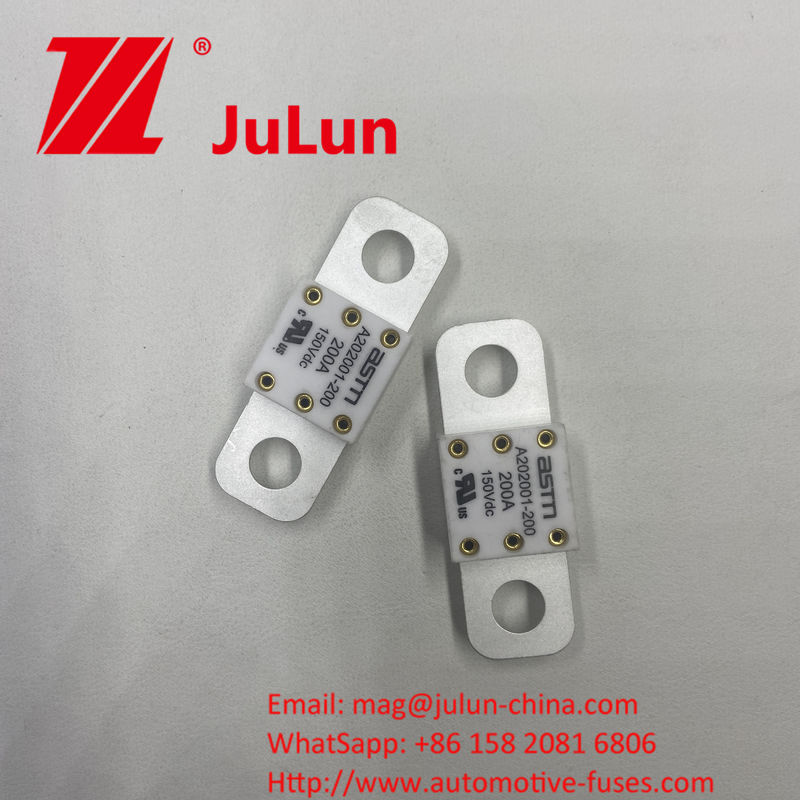 A202001-500A 125VDC ASTM Emeksiz Kurulum Keramik Araba Sigortaları Voltaj 150VDC M8 Kurulum için