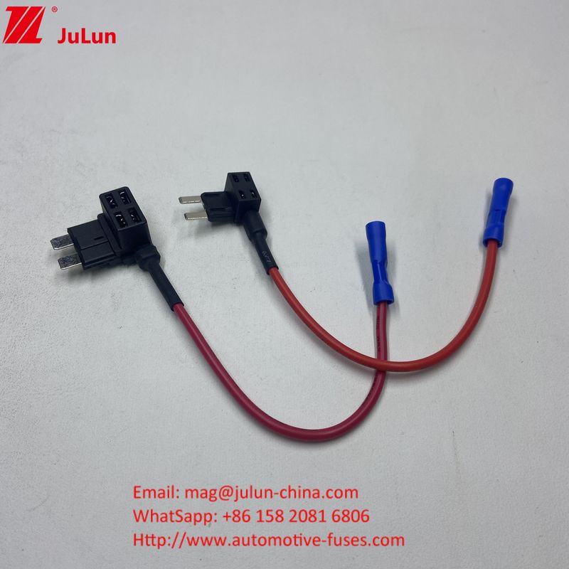 Standart fiş adaptörü mini musluk araba sigorta tutucusu 10A / 15A / 20A Bakır teneke kaplama basit spiral