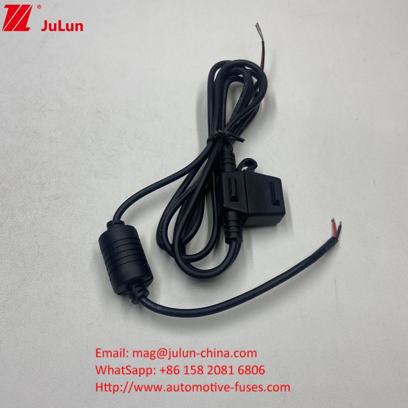 sigorta 50A maxi akım derecelendirme kırmızı 10AWG tel 280mm toplam uzunluğu inline sigorta tutucusu