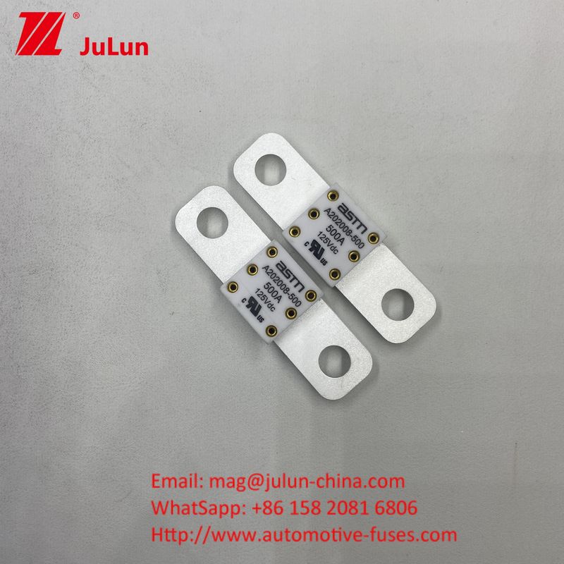 A202008 125VDC 100A Otomobil DC Elektrikli Araba Şarj Sigortası EV Delik Mesafesi 50.8mm