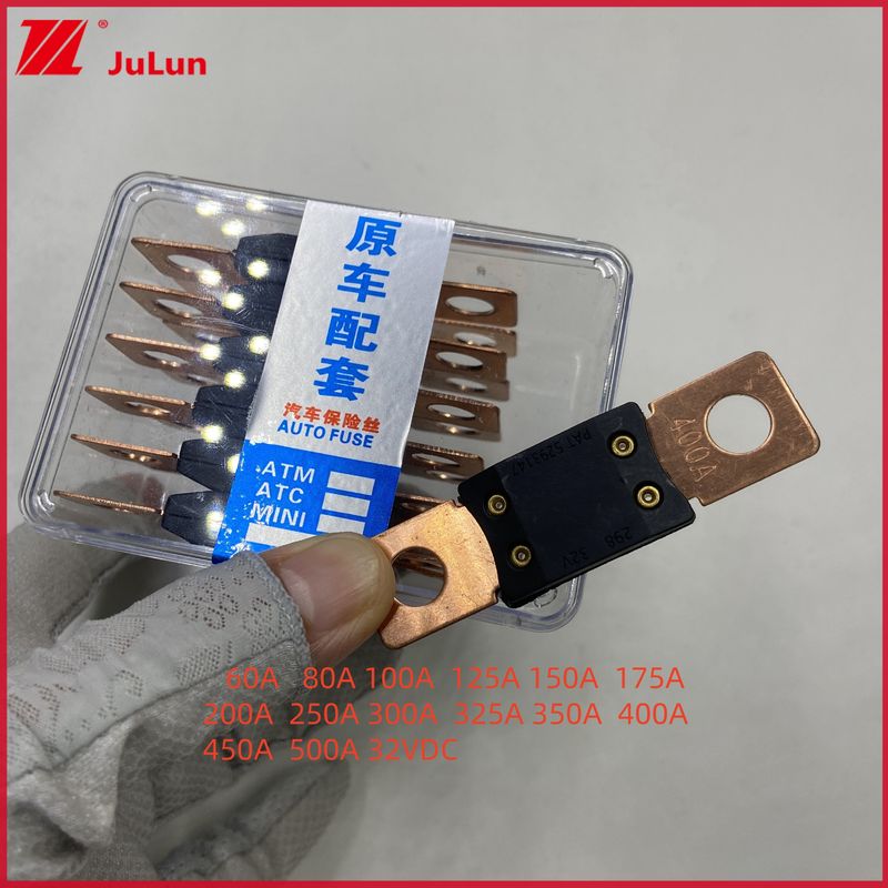 400A 32V Mega Sigorta Bolt Down Otomatik Sigorta Ses Sahibi 0298040.ZX Araç Sigortası 60A 80A 100A 125A 150A 200A 250A 300A 400A 450A 500A Terminal Tipi 32VDC