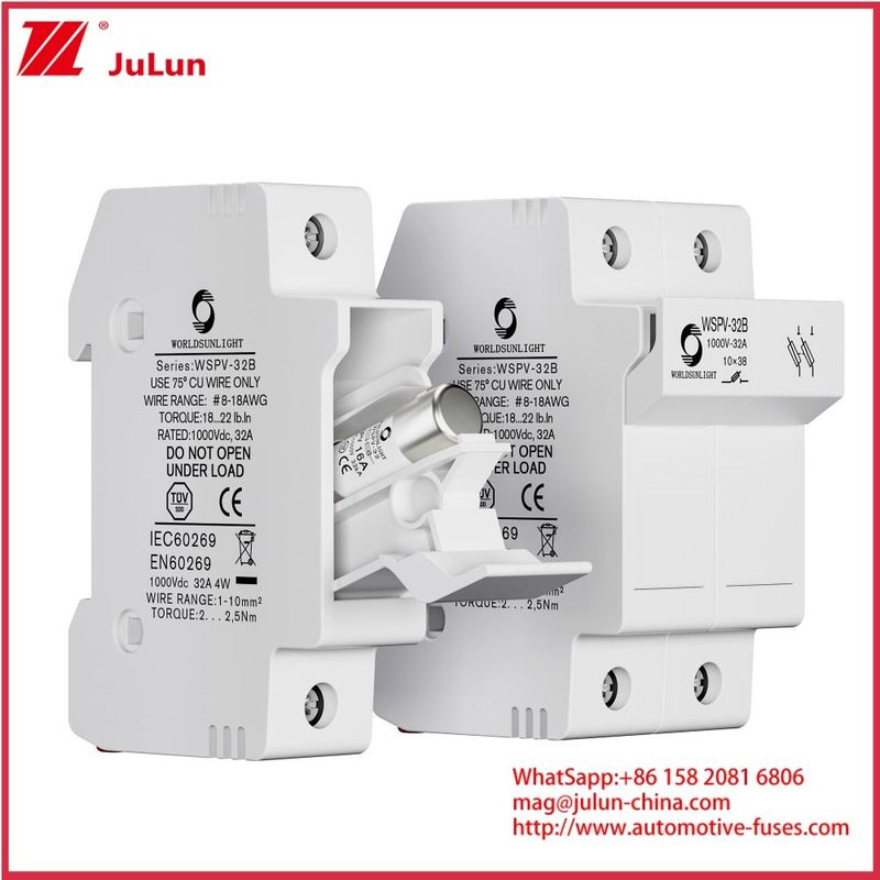 GPV 16A 1000VDC 20KA Fotovoltaik Yüksek Voltajlı Tubular Keramik Sigorta 10*38mm
