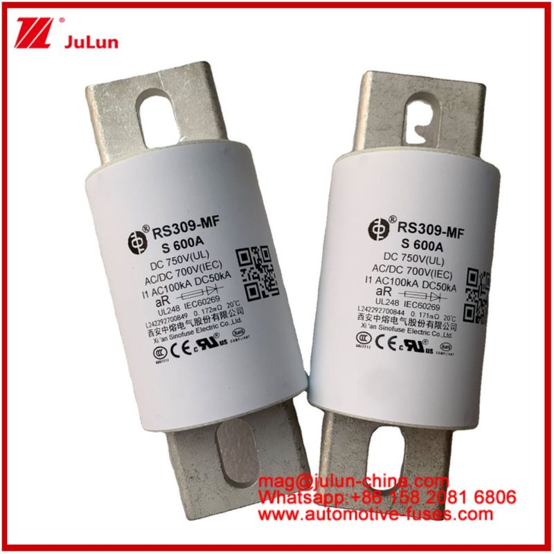RS309-MF S 600A 750VDC Yol Tubular Keramik Otomobil Aygıtları ve Ekipmanları 50KA Enerji Depolama ve Güç Sistemleri Frekans Dönüşüm Kontrolörleri FUSE Şarj cihazları Elektrikli Araç
