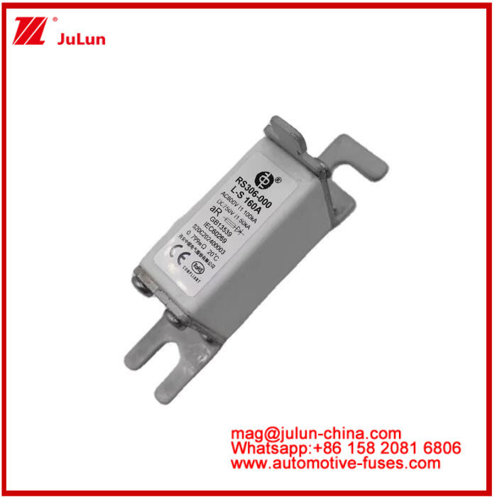 RS306-000-L-160A kare seramik sigorta EV veya HEV Stud-montajı AC800V 100KA DC750V 50KA