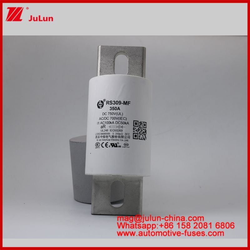 RS309-MF 350A Otomobil Bolt Stud-Mount Seramik Tubular FUSE DC700AV DC Özellikle EV / HEV Koruması için tasarlanmıştır