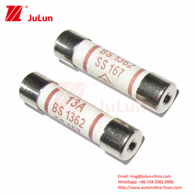Güç BS1362 B6*25mm Elektrik Akımı 3A 5A 7A 10A 13A 20A için Keramik Araç Sigortaları
