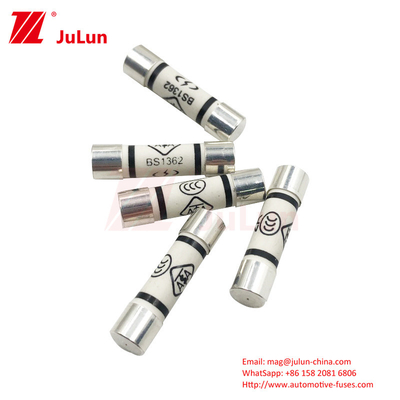 ASTA BS1362 SS167 Uyumlu Yassı Başlı Tubular Tasarımlı Keramik Otomobil Sigortaları
