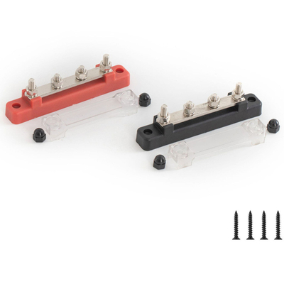 Post Batarya Güç Dağıtım Terminalı Blok 250AMP Otomatik Deniz Elektrikli Busbar 4 Stud 5/16 