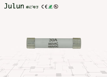 Silindirik Cap Yüksek Gerilim Sigorta 30Ma Hızlı Arası Hızlı Şişirme Sigorta 660 v Ac / 660 v Dc 6x30mm
