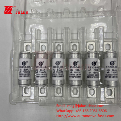750VDC Seramik Otomobil Sigortaları RS308 HB 4G Yüksek Sıcaklık 10A 20A 25A 30A 40A 50A 63A 80A 100A 750VDC SIGORA
