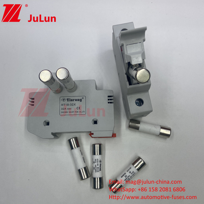 Yüksek Voltajlı Güneş Sigortası 10A~63A Güneş Fotovoltaik Inverter için 500vdc 1000vdc 1500vdc