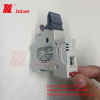 TUV DC Güneş Füzesi Füzel Sahibi Kutusu Üssü DNPVF1-32 Güneş Sistemi Koruması 10x38MM 1000V GPV Hızlı Blow Keramik DIN Ray