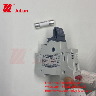 Solar PV Mersen Fuse 10a 1000v Hızlı Blow 32a 1000vdc 22*58mm DC1000V Fuse Din Rail Fuse taşıyıcı tutucusu
