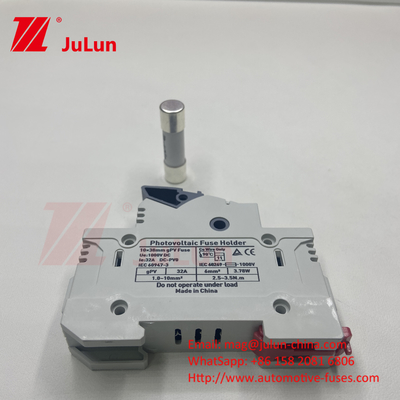 1000V DC Güneş Fotovoltaik Inverter Sigortalar RT18 Serisi 10x38 3P DIN Demiryolu Montajlı 32A Güçlü Sigorta için 1500V