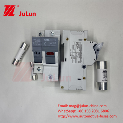 SeanRo Solar PV Din Rail Sigorta Bağlantısı için Sigorta Sahibi 10*38mm 1000V 15amp DC Sigorta 25A
