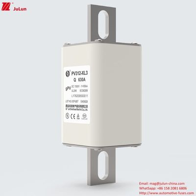 PV312-XL3-Q 630A UL TUV CE RoHS onayları ile bultlanmış fotovoltaik koruma sigortaları