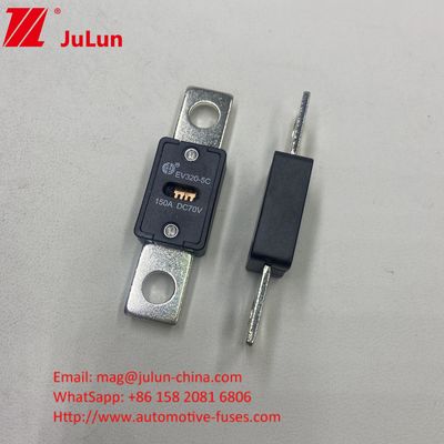 51mm delik mesafesi EV320-5X 125A 70VDC GB/T31465.5-2015 Sertifikasyonu ve 70VDC nominal voltajı ile seramik otomobil sigortaları