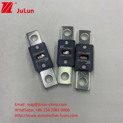 150A 70VDC EV320-5X Seramik Otomobil Sigortaları Kuvars Kum Elektrik Özellikleri 1.0In 4 Saat 3.0In 10s Max