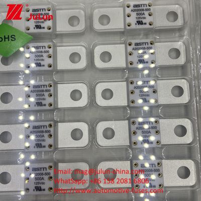 125VDC A202008 350A 125VDC EV çekiş sistemi için ASTM nominal voltaj seramik araba sigortaları