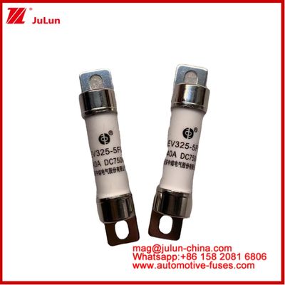 15*51mm Işık Bolt Kuruluşu ve Zaman Sabiti 2±0.5ms ile Elektrikli Araçlar için Tubular Sigorta EV325-5FL 40A 750VDC