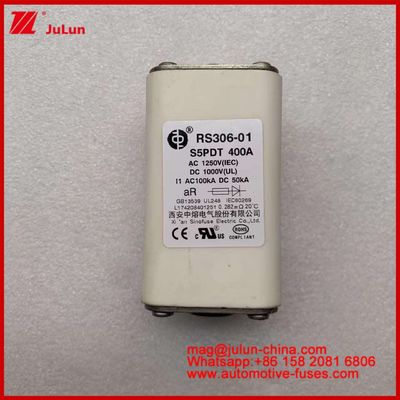 400A AC1250V IEC 100KA DC1000V UL AR Keramik Kare Otomobil Füzeleri Elektrikli Araçlar ve Otomobiller İçin Devre Koruması