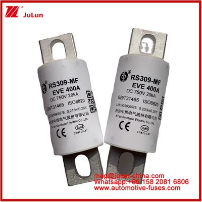 500A 400A RS309-MF EVE 750VDC ((UL) Yolu Aracı Tubular Keramik Enerji Depolama Güç Sistemleri Şarj Aygıtları Otomotiv Aygıtları Ve Ekipmanları 20KA