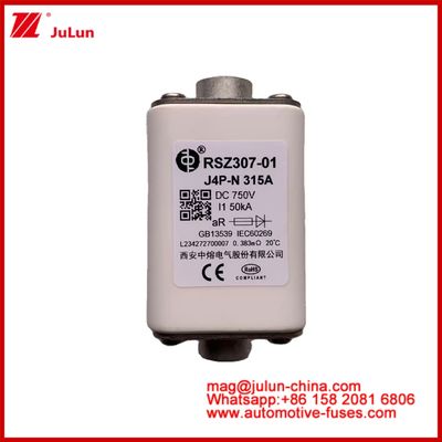 Kare Seramik RSZ307-01 J4P-N 315A 750VDC 50KA Şarj cihazları Kablolar Otomotiv cihazları Ekipman Bolt bağlantı tipi